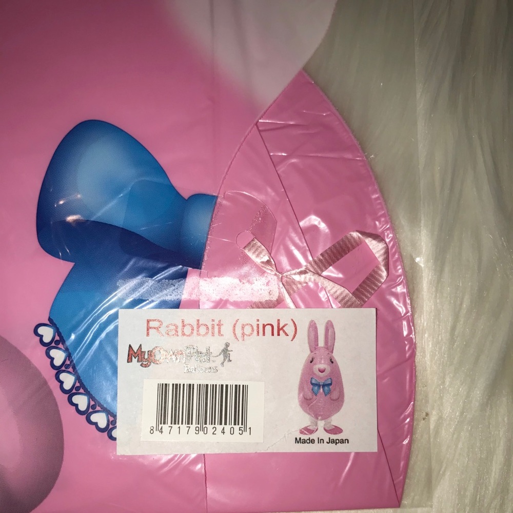 My Own Pet Balloon Pink Rabbit - Picture 4 of 4